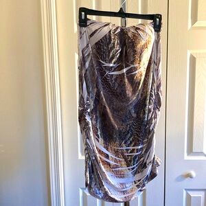 Strapless snakeskin daytrip dress